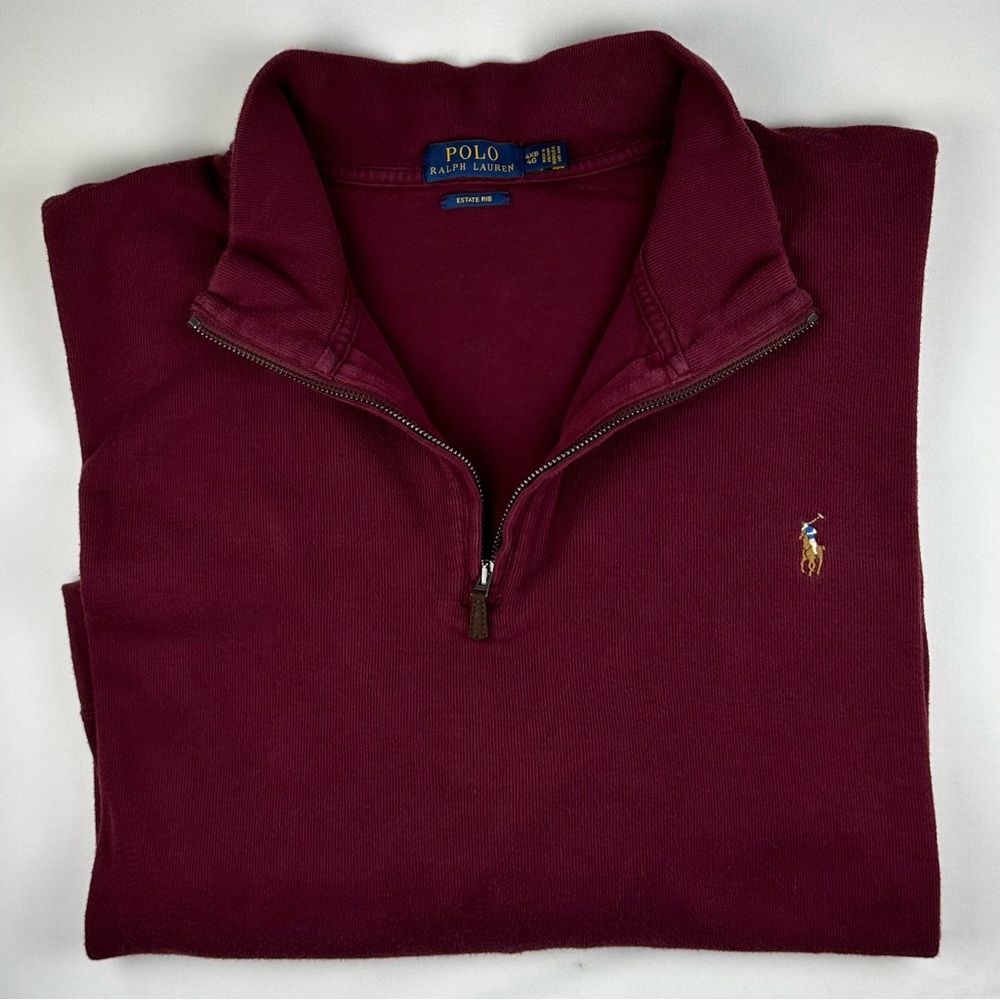 Polo Ralph Lauren Estate Half-Zip Pullover - Burgundy/Maroon/Aged Wine